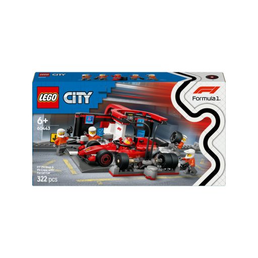 LEGO City 60443 F1-es boxutca és személyzet, Ferrari autóval