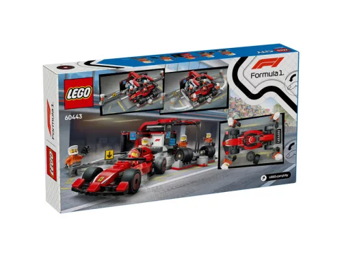 LEGO City 60443 F1-es boxutca és személyzet, Ferrari autóval