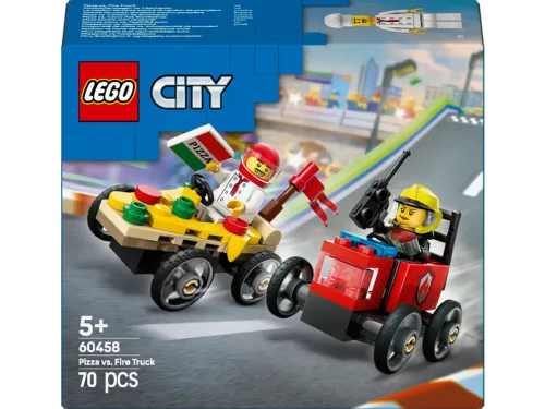 LEGO City Great Vehicles 60458 Pizzásautó vs. tûzoltóautó, versenyautós csomag