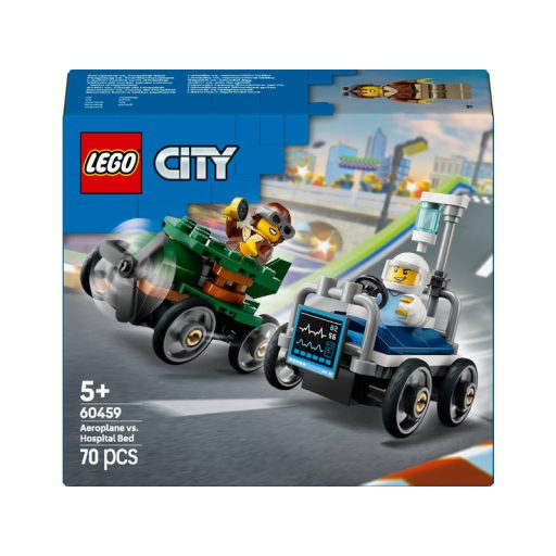 LEGO City Great Vehicles 60459 Repülõ vs. kórházi ágy, versenyautós csomag