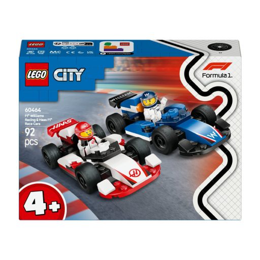 LEGO City 60464 F1-es Williams racing és haas F1 versenyautók