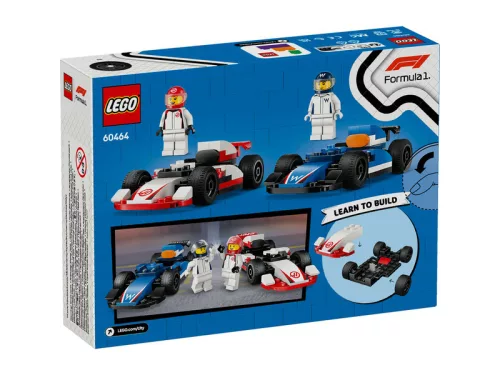 LEGO City 60464 F1-es Williams racing és haas F1 versenyautók