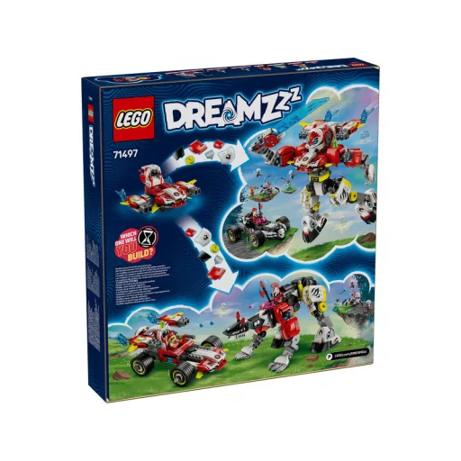 LEGO Dreamzzz 71497 Cooper tigrisrobotja és Zero Hot Rod autója