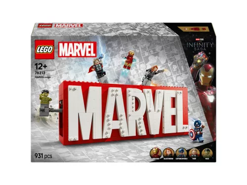 LEGO Super Heroes Marvel 76313 Marvel logó és Minifigurák
