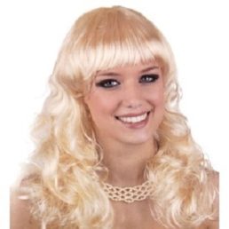   Funny Fashion - Hosszú göndör paróka - szőke, univerzális méret
