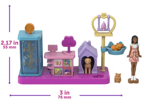 Barbie mini BarbieLand játékszett - kisállatbolt