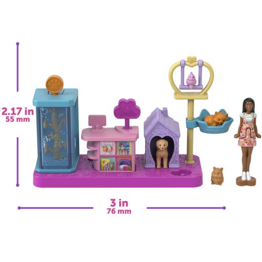 Barbie mini BarbieLand játékszett - kisállatbolt