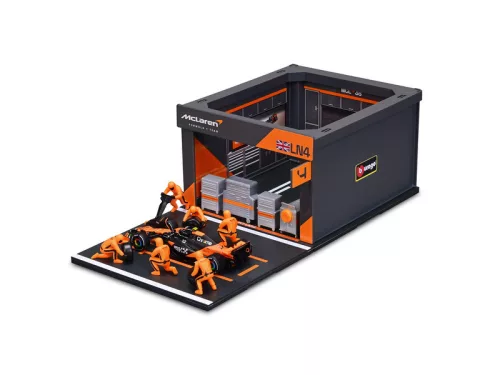 Bburago 1/43 F1 versenyautó - Mclaren MCL38 bokszutca