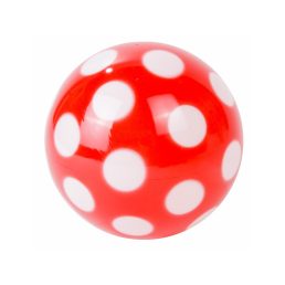 Pöttyös lakkfényû labda - 14 cm, többféle