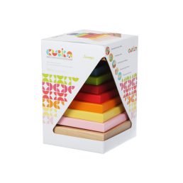 Piramis 9 darabos fa építőjáték
