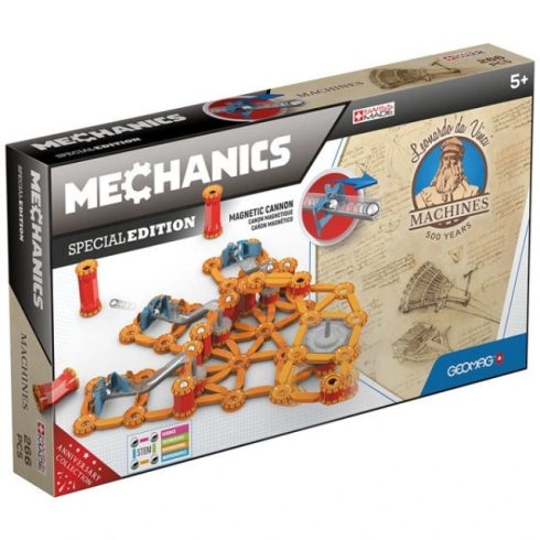 Geomag Mechanics: Leonardo Multiple Cannon - Mágneses ágyú 266 db-os mágneses építőjáték