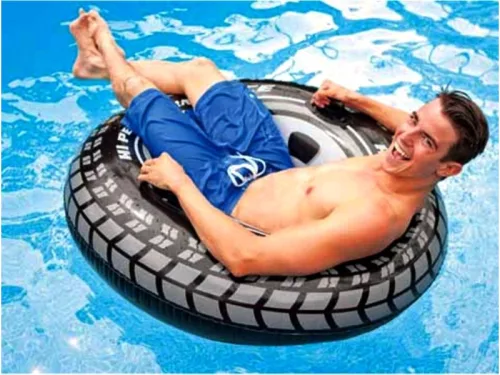 Autókerék mintás úszógumi - 91 cm