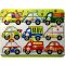 Autók az úton 9 darabos fa puzzle
