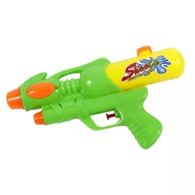 Tartályos vízipisztoly - zöld-sárga, 27 cm