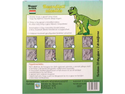Dinoszauruszos gipszkiöntő készlet