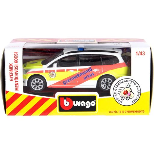 Bburago 1:43 Gyermekmentő mentőorvosi autó