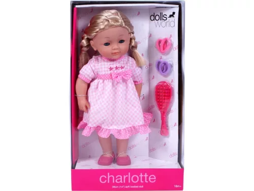 Charlotte fésülhető puha baba kiegészítőkkel