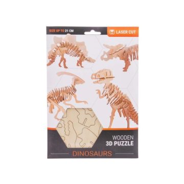 3D fa puzzle - dínók, 4 féle