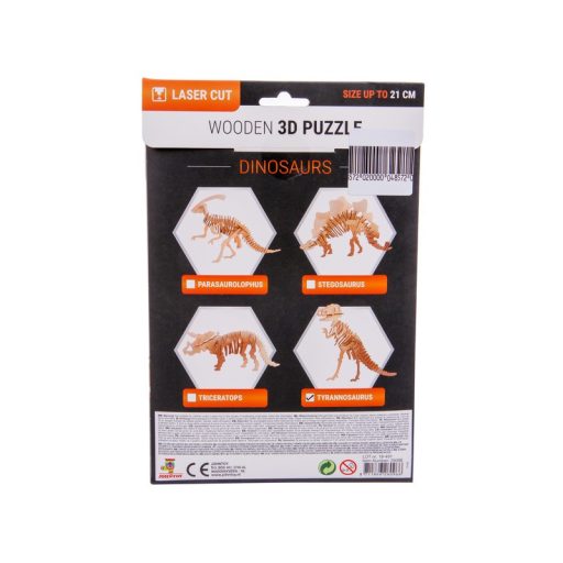 3D fa puzzle - dínók, 4 féle