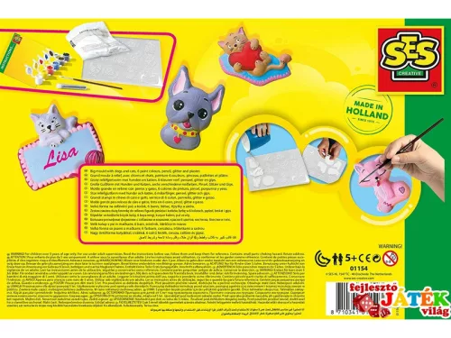 SES kutyák és cicák 3d gipszkiöntő készlet