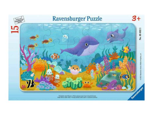 Puzzle 15 db - Állat külyök a víz alatt