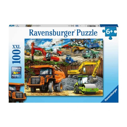 Ravensburger Puzzle 100 db - Járművek az építkezésen