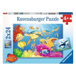 Puzzle 2x24 db - Színes víz alatti világ