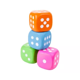 Szivacs dobókocka - 12 cm, többféle