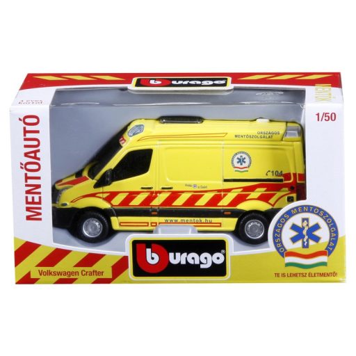 Bburago Magyar Mentőautó VW Crafter 1:50