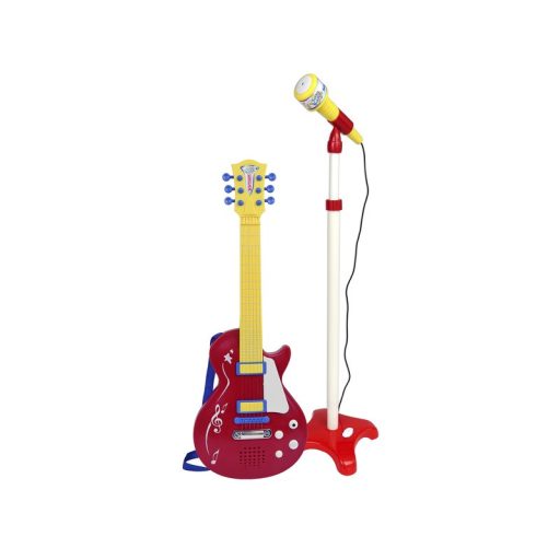 Elektromos gitár és mikrofonállvány