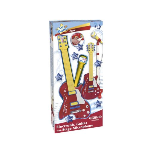 Elektromos gitár és mikrofonállvány