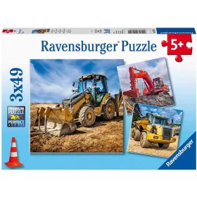 Ravensburger: Puzzle 3x49 db - Óriás munkagépek