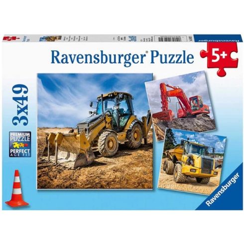 Ravensburger: Puzzle 3x49 db - Óriás munkagépek