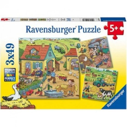 Puzzle 3x49 db - Élet a farmon