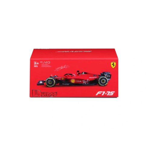 Bburago 1/43 Ferrari versenyautó - F1-75(sisakkal)