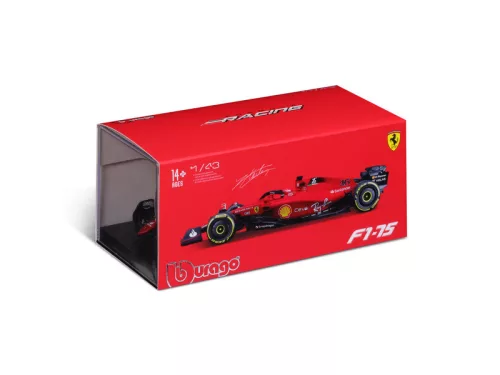 Bburago 1/43 Ferrari versenyautó - F1-75(sisakkal)