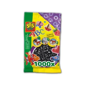 SES: Vasalható gyöngy 1000 darabos - fekete