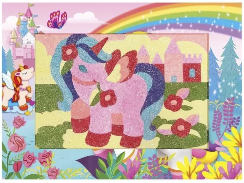 4M Csillogó homokkép készítő Unikornis