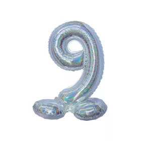 Ezüst színû hologramos lábas lufi - 9