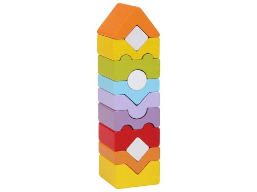 Fa  színes toronyépítő