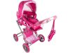 Rózsaszín Babakocsi  Gyerekeknek - Táskás