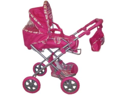 Rózsaszín Babakocsi  Gyerekeknek - Táskás