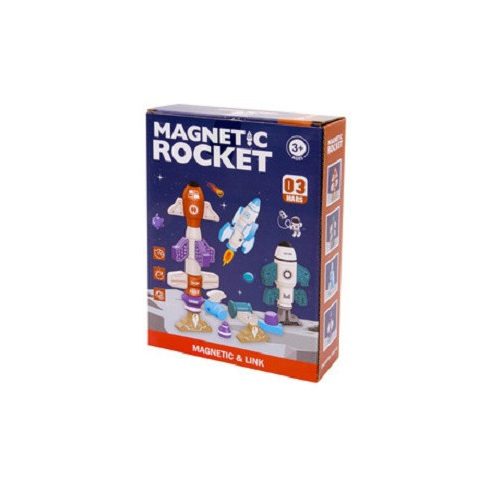 Mágneses rakéta építő játék- 33 db