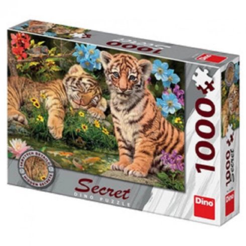 Puzzle 1000 pcs, titkos - Tigriskölykök