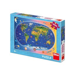 Állatos világtérkép 300 darabos XL puzzle