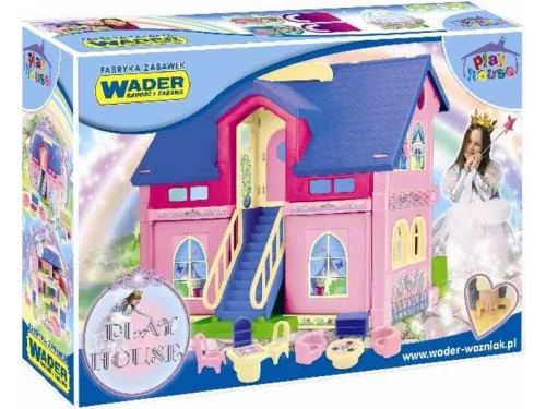 Wader: 2 szintes babaház bútorokkal