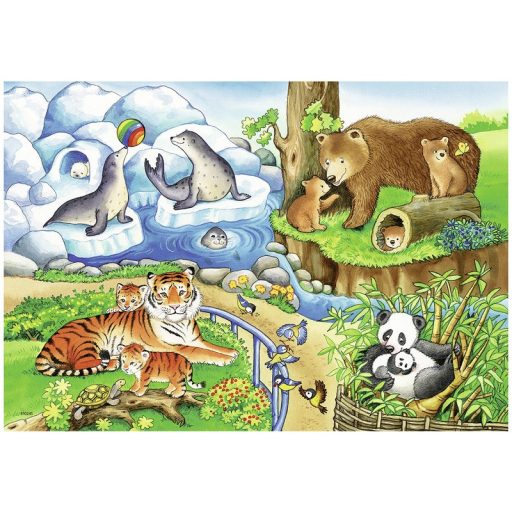 Állatkerti állatok 2 x 12 darabos puzzle
