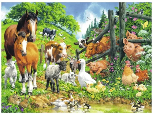 Ravensburger: Állati buli 100 darabos XXL puzzle