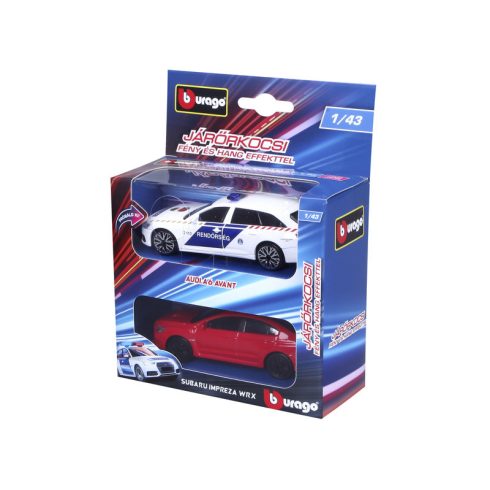 Bburago 1:43 - Audi A6 rendőrautó és üldözöttje