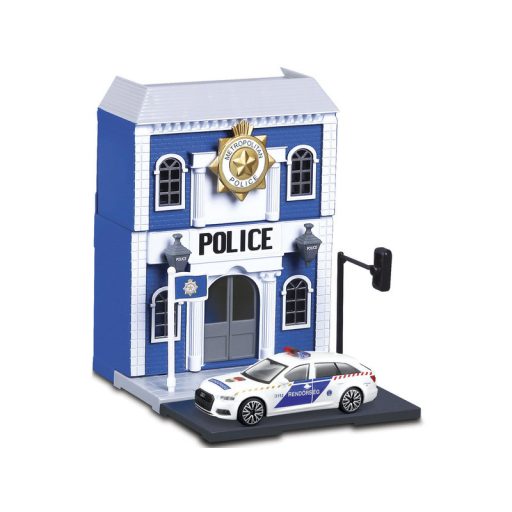 Bburago city 1:43 - Audi A6 rendőrautó és rendőrörs
